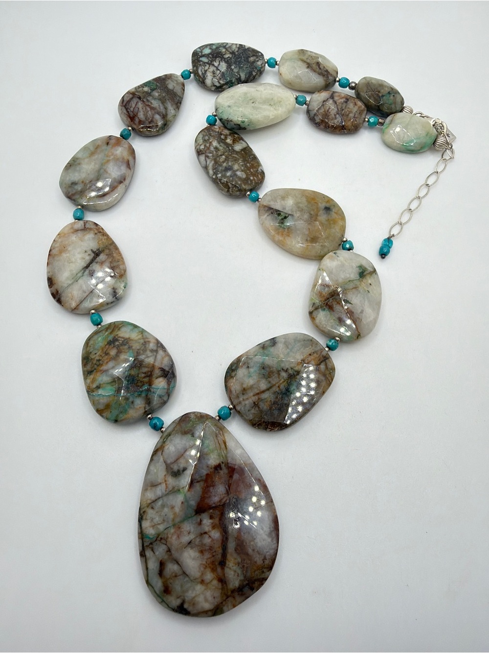 20"‎ Felicita Designs Faceted Chrysocolla and turquoise necklace in 925!